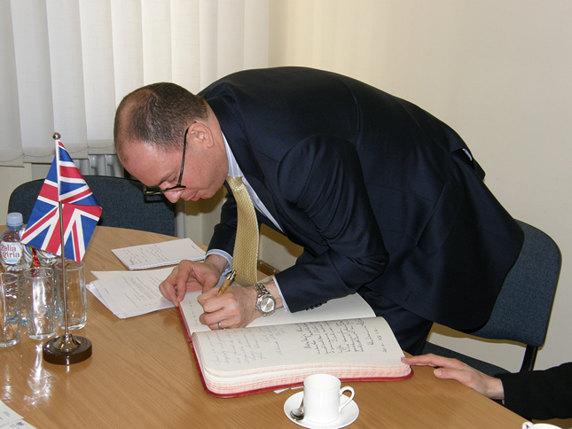 Jungtinės Karalystės ambasadoriaus  David John Hunt vizitas rūmuose